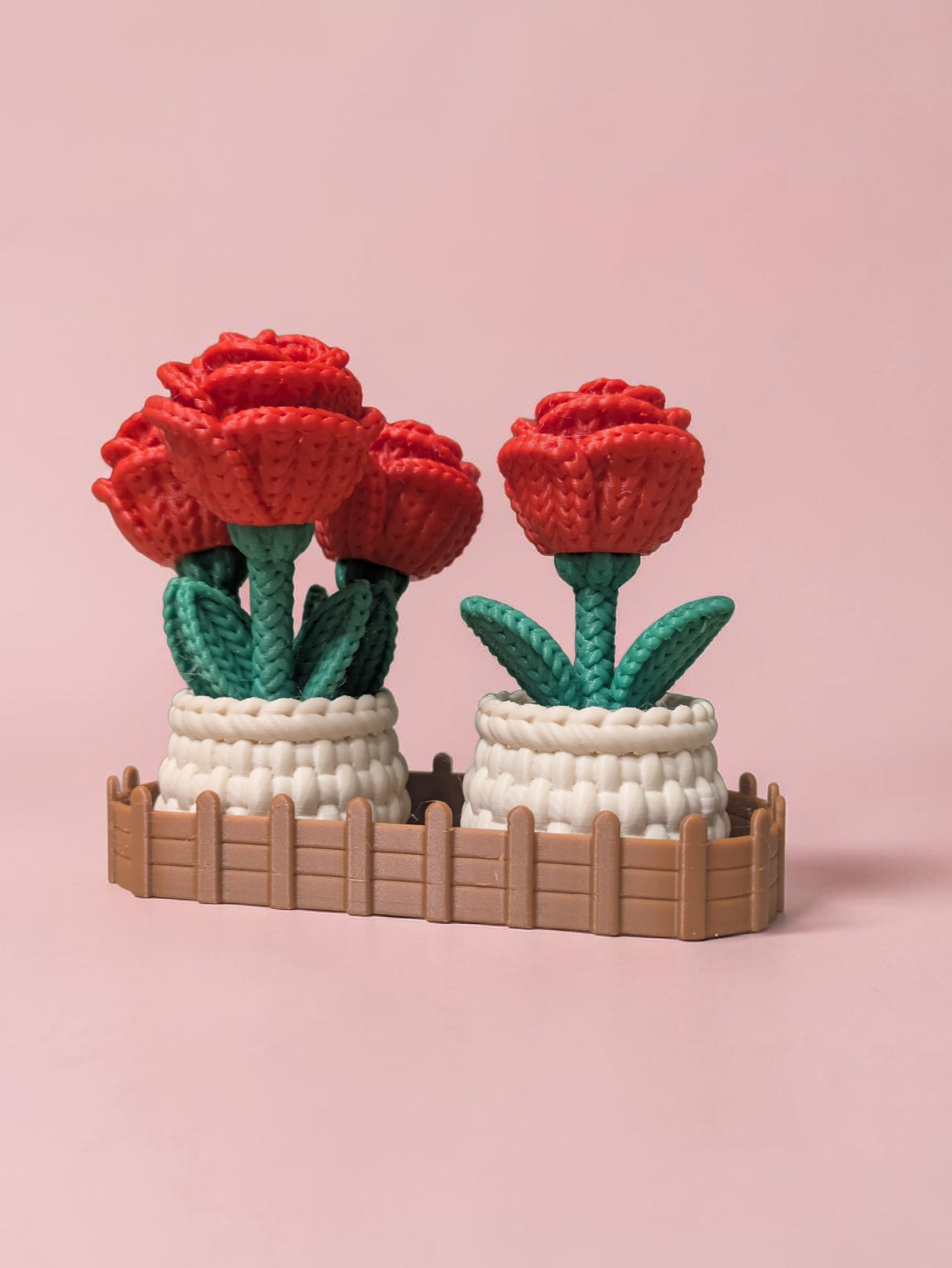Jardinière de Roses Secrètes – Effet Tricot Trompe-l'œil