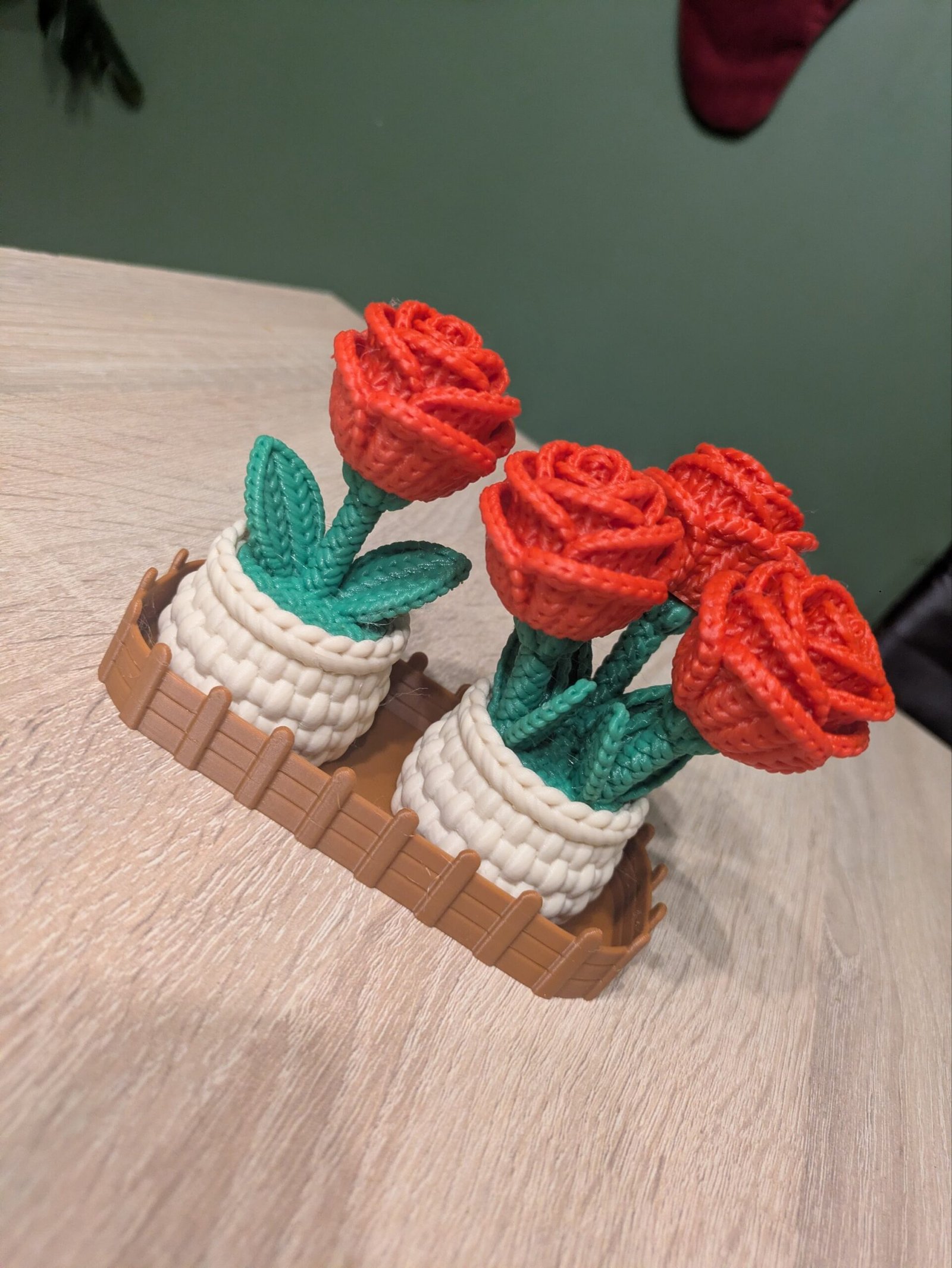 Jardinière de Roses Secrètes – Effet Tricot Trompe-l'œil